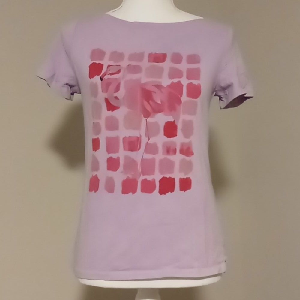 COPY - Rafaella Purple Flamingo Boatneck shirt - SP